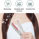 2 In 1 Electric Splint Hair Curling Wireless Hair Straightener(Pearl White)