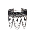 Fringe Lace Gothic Lolita Vintage Necklace,Style: 1530