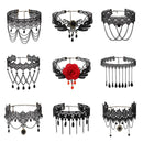 Fringe Lace Gothic Lolita Vintage Necklace,Style: 1533