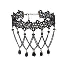 Fringe Lace Gothic Lolita Vintage Necklace,Style: 1534