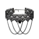 Fringe Lace Gothic Lolita Vintage Necklace,Style: 1555