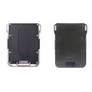 RFID Metal Anti-Theft Credit Card Holder(Silver Metal + Black Skin)