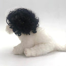 Pet Fake Puppy Cospaly Props(Black Curly Hair)