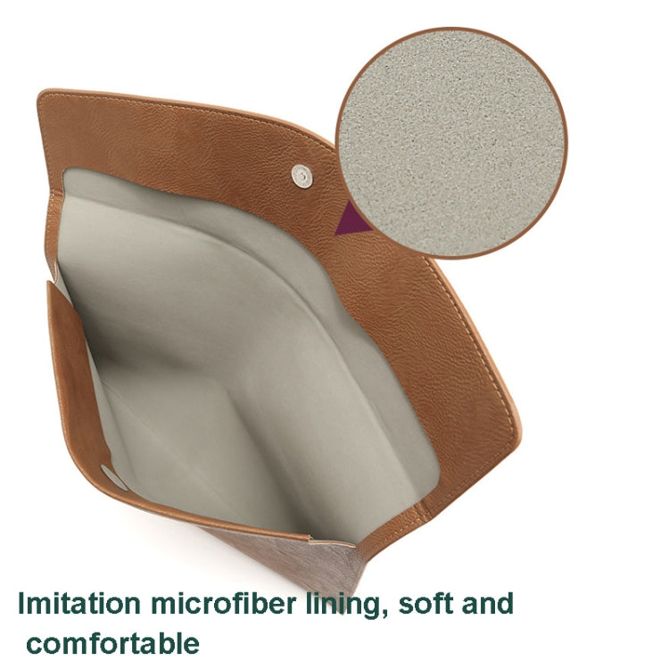 PU Leather Litchi Pattern Sleeve Case For 13.3 Inch Laptop, Style: Single Bag ( Black )