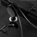 SUMI-TAP WDCC-003 Car Charger with 8 Pin + Micro USB + USB-C / Type-C Retractable Cable(Black)