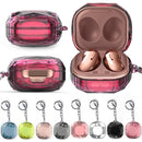 PC Diamond Pattern Earphone Protective Case For Samsung Galaxy Buds Live / Buds 2 / Buds Pro(Transparent Black)