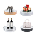 25cm Adjustable Speed Electric Rotating Display Stand Video Shooting Props Turntable(Silver Mirror)