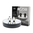 25cm Adjustable Speed Electric Rotating Display Stand Video Shooting Props Turntable(Golden Mirror)