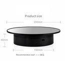 20cmTwo-Way Turntable Display Stand Video Shooting Props Turntable(White + White Velvet)