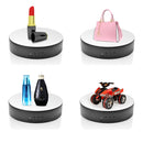 15cm Adjustable Speed Rotating Display Stand Props Turntable(White Velvet)