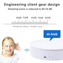 15cm Adjustable Speed Rotating Display Stand Props Turntable(White Velvet)