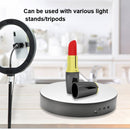 15cm Adjustable Speed Rotating Display Stand Props Turntable(White Velvet)