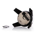 High-Footed UFO Solar 9cm 360 Rotating Display Stand Props Turntable(Black Blue Light)