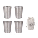 Shinetrip A403 4 PCS / Set Outdoor 304 Stainless Steel Coffee Cup(Primary Color)