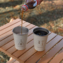 Shinetrip A403 4 PCS / Set Outdoor 304 Stainless Steel Coffee Cup(Green)