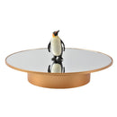 25cm USB Power Rotating Display Stand Video Shooting Props Turntable(Golden Mirror)