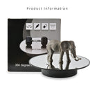 25cm USB Power Rotating Display Stand Video Shooting Props Turntable(White+Black Velvet)