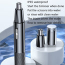 YD-112 Electric Nasal Hair Cutting Shear, Style: Nose Hair Device+Shaver(Blue)