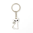 10 PCS Metal Paint Key Ring Car Pendant(White)