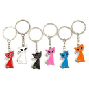 10 PCS Metal Paint Key Ring Car Pendant(Pink)