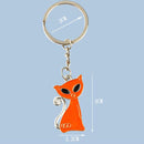 10 PCS Metal Paint Key Ring Car Pendant(White)