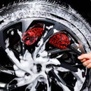 3 PCS / Set Car Beauty Imitation Wool Fiber Stick Wheel Cleaning Brush