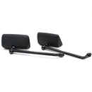 1 Pair HP-J009 Motorcycle Square Reversing Mirror(Black)