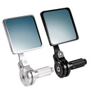 1 Pair HP-J023 Motorcycle Modified Retro Square Rearview Mirror(Black)