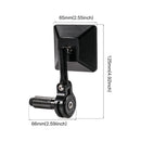 1 Pair HP-J023 Motorcycle Modified Retro Square Rearview Mirror(Black)