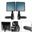 1 Pair HP-J023 Motorcycle Modified Retro Square Rearview Mirror(Black)