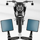 1 Pair HP-J023 Motorcycle Modified Retro Square Rearview Mirror(Black)