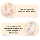 2 PCS J358 Ladies Fashion Pearl Index Finger Open Ring(Rose Gold)