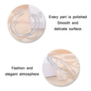 2 PCS Women Closed Solid Three Rings Bracelet, Size: Z104 58mm