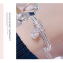 2 PCS Women Closed Solid Three Rings Bracelet, Size: Z104 58mm