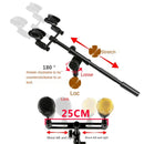 A18 Four-headed Microphone Clip Aluminum Pole Microphone Accessories