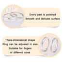 2 PCS Q38 Couples Mobius Twist Open Adjustable Ring For Mens
