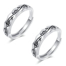 2 PCS J177 Men Domineering Distressed Open Tail Ring(Adjustable)