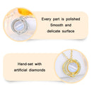 2 PCS A211 Ladies Moonlight Opal Pendant Clavicle Necklace(Rose Gold With Chain)