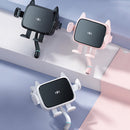 ZJ098 15W Cat Shape Car Wireless Charger Smart Sensor Phone Holder(Black)