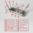 Bicycle 12 In 1 Portable Repair Tool(Red)