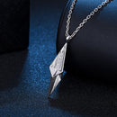 2 PCS A147 Hip Hop Vintage Geometric Diamond Men Pendant Necklace With 45cm Cross Chain
