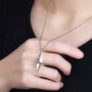 2 PCS A147 Hip Hop Vintage Geometric Diamond Men Pendant Necklace With 45cm Cross Chain
