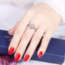 2 PCS Ladies Moissanite Snowflake Diamond Open Adjustable Ring(J186)