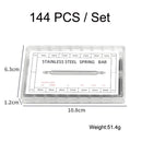 144 PCS / Set 8-25mm Strap Connecting Shaft Stainless Steel Watch Spring Bar