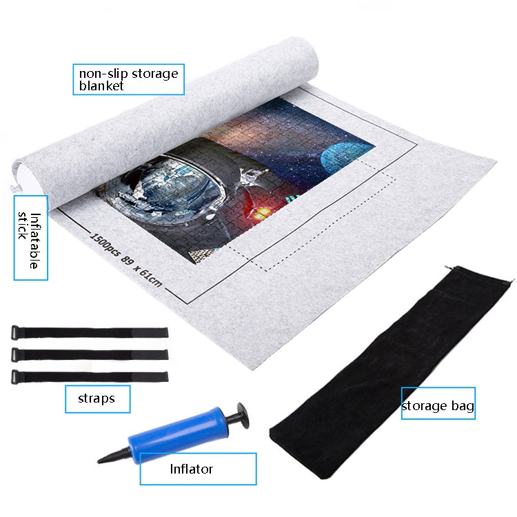 Solid Felt Jigsaw Puzzle Organizer Mat, Specification: 26 x 46 inch(Gray-Printed-Single)