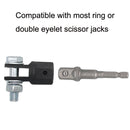TO-OL007 Car Scissors Jack Adapter + Steel Ball Post(Black)