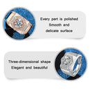 2 PCS J335 18K Men Faux Moissanite Carat Platinum Plated Diamond Ring(White Gold)