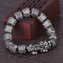 Solid Patronus Buddha Sanskrit Couple Bracelet(Thin)
