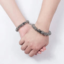 Solid Patronus Buddha Sanskrit Couple Bracelet(Thin)