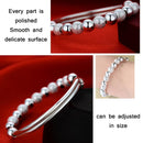2 PCS Ladies Round Transfer Beads Vera Bracelet(Silver)